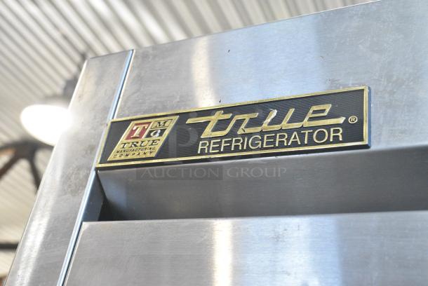 True T-49 Stainless Steel Commercial Sandwich 2 Door Cooler w/ Poly Coated Racks. 115 Volts, 1 Phase. Cannot Test Due To Damaged Plug - Image 2 of 5