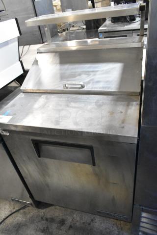 2017 True TSSU-27-08-HC Stainless Steel Commercial Sandwich Salad Prep Table Bain Marie Mega Top on Commercial Casters. 115 Volts, 1 Phase. Tested and Working!
