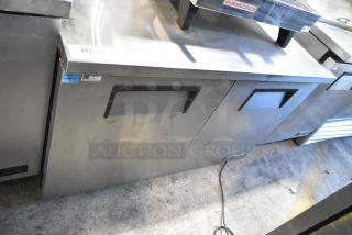2017 True TUC-48-LP-HC Stainless Steel Commercial 2 Door Undercounter Cooler on Commercial Casters. 115 Volts, 1 Phase. Tested and Powers On But Does Not Get Cold