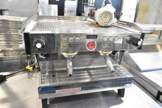 La Marzocco LINEAPB 2AV Stainless Steel Commercial 2 Group Espresso Machine w/ 2 Portafilters and 2 Steam Wands. 208-240 Volts, 1 Phase.
