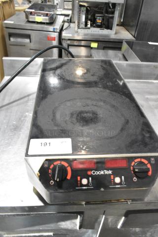 2017 CookTek MC3502F Stainless Steel Commercial Electric Powered 2 Burner Induction Range. 200-240 Volts, 1 Phase.