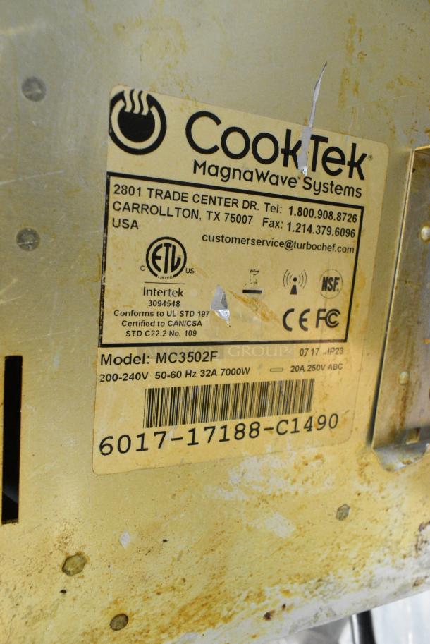 2017 CookTek MC3502F Stainless Steel Commercial Electric Powered 2 Burner Induction Range. 200-240 Volts, 1 Phase. - Image 5 of 5