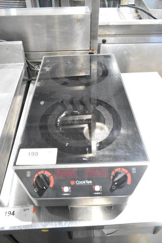 2019 CookTek MC3502F Stainless Steel Commercial Electric Powered 2 Burner Induction Range. 200-240 Volts, 1 Phase.