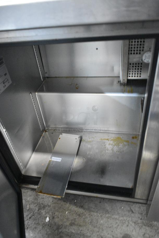 2018 True TWT-48-HC Stainless Steel Commercial 2 Door Work Top Cooler on Commercial Casters. 115 Volts, 1 Phase. Tested and Powers On But Does Not Get Cold - Image 4 of 6
