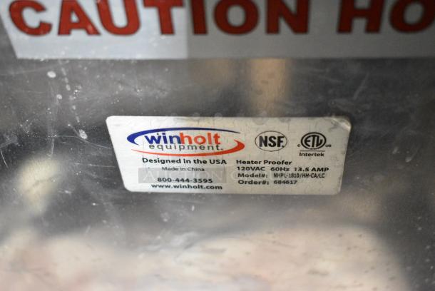 WinHolt NHPL-1810/HH-CA/LC Metal Commercial Heated Holding Cabinet on Commercial Casters. 120 Volts, 1 Phase. Tested and Powers On But Does Not Get Warm - Image 8 of 8