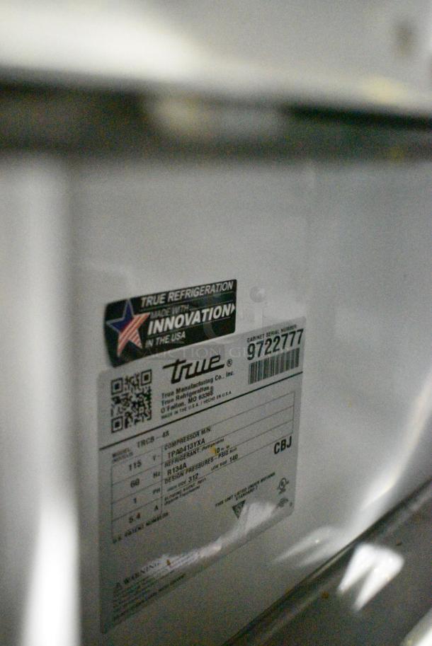 2019 True TRCB-48 Stainless Steel Commercial 2 Drawer Chef Base on Commercial Casters. 115 Volts, 1 Phase. Tested and Working! - Image 8 of 9