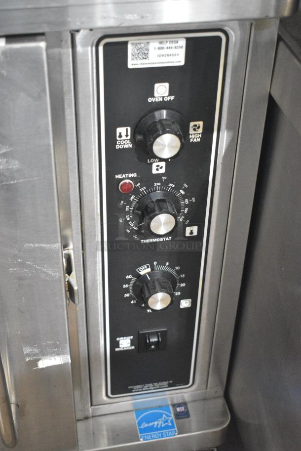 2019 Blodgett CTB-1 Stainless Steel Commercial Electric Powered Half Size Convection Oven w/ View Through Door, Metal Oven Racks and Thermostatic Controls on Commercial Casters. 208-240 Volts, 3 Phase. - Image 4 of 7