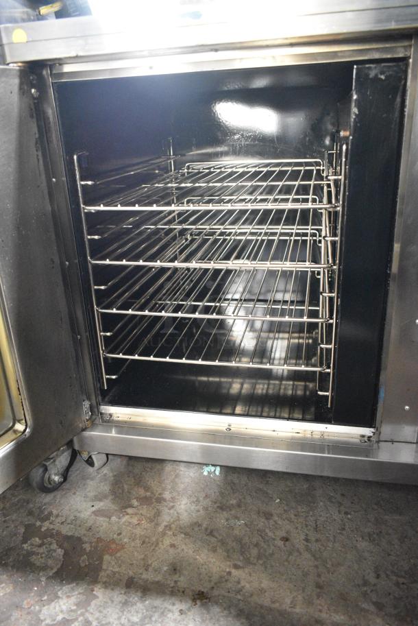 2019 Blodgett CTB-1 Stainless Steel Commercial Electric Powered Half Size Convection Oven w/ View Through Door, Metal Oven Racks and Thermostatic Controls on Commercial Casters. 208-240 Volts, 3 Phase. - Image 6 of 7