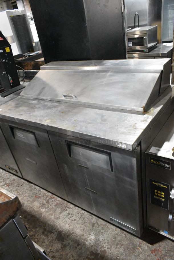 2018 True TSSU-48-12-HC Stainless Steel Commercial Sandwich Salad Prep Table Bain Marie Mega Top on Commercial Casters. 115 Volts, 1 Phase. Tested and Working! - Image 2 of 8