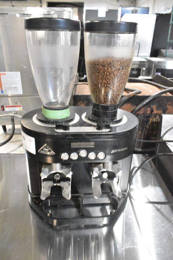 Mahlkonig K30 TWIN Metal Commercial Countertop Double Hopper Espresso Bean Grinder. 115 Volts, 1 Phase. Tested and Working! - Image 1 of 6