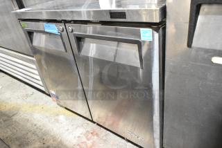 Turbo Air MUR-36L-N6 Stainless Steel Commercial 2 Door Work Top Cooler on Commercial Casters. 115 Volts, 1 Phase. Tested and Working!