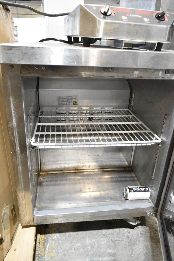 BRRR Refrigeration BRUC27 Stainless Steel Commercial Single Door Undercounter Cooler on Commercial Casters. 115 Volts, 1 Phase. Tested and Powers On But Does Not Get Cold - Image 3 of 5