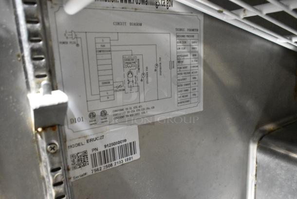 BRRR Refrigeration BRUC27 Stainless Steel Commercial Single Door Undercounter Cooler on Commercial Casters. 115 Volts, 1 Phase. Tested and Powers On But Does Not Get Cold - Image 5 of 5