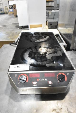 2019 CookTek MC3502F Stainless Steel Countertop 2 Burner Induction Range. 200-240 Volts, 1 Phase.