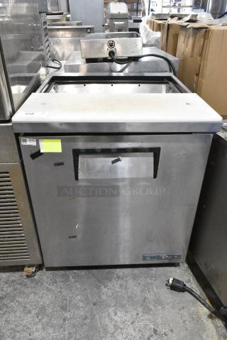 2017 True TSSU-27-08-HC Stainless Steel Commercial Prep Table on Commercial Casters. 115 Volts, 1 Phase. Tested and Working!