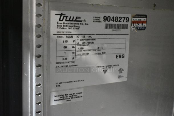 2017 True TSSU-27-08-HC Stainless Steel Commercial Prep Table on Commercial Casters. 115 Volts, 1 Phase. Tested and Working! - Image 7 of 7