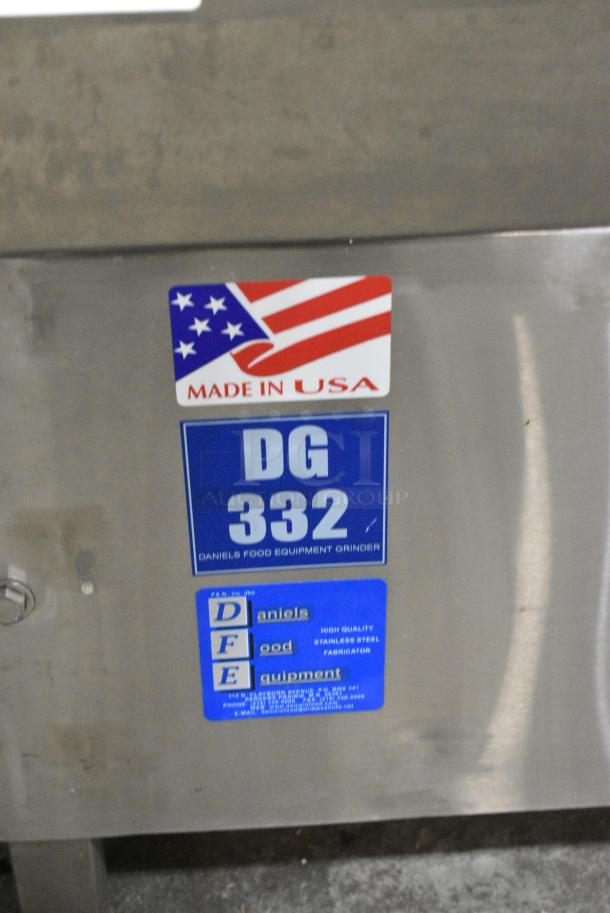 Daniels DG332 Stainless Steel Commercial Meat Grinder. 208 Volts, 3 Phase. - Image 6 of 8