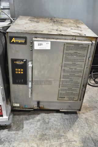 2017 AccuTemp E62081E06000250 Stainless Steel Commercial Electric Powered Single Deck Steam Cabinet. 208 Volts, 1 Phase.
