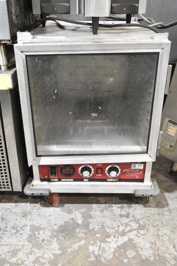 Winholt NHPL-1810-CA-LC-RCKT Metal Commercial Heated Holding Cabinet on Commercial Casters. 120 Volts, 1 Phase. Tested and Powers On But Does Not Get Warm - Image 1 of 6
