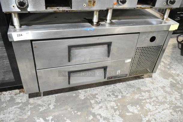 True TRCB-48 Stainless Steel Commercial 2 Drawer Chef Base on Commercial Casters. 120 Volts, 1 Phase. Tested and Working! - Image 1 of 6