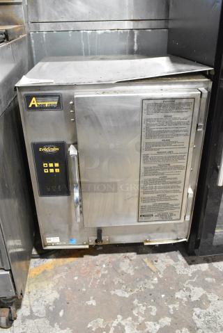 AccuTemp E62081E06000250 Stainless Steel Commercial Electric Powered Single Deck Steam Cabinet. 208 Volts, 1 Phase.