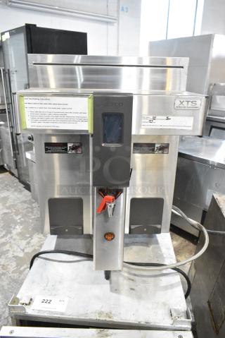 Fetco CBS-2132-XTS Stainless Steel Commercial Countertop Double Coffee Machine w/ Hot Water Dispenser. 200-240 Volts, 1 Phase.