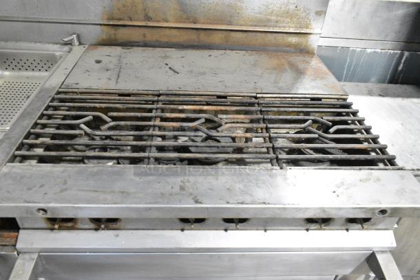 Hestan Stainless Steel Commercial Natural Gas Powered Flat top Griddle w/ 3 Burner Range, Pasta Cooker and Convection Oven on Commercial Casters. - Image 3 of 13
