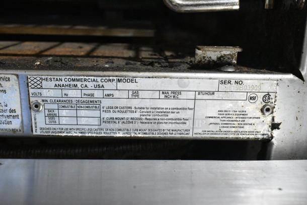 Hestan Stainless Steel Commercial Natural Gas Powered Flat top Griddle w/ 3 Burner Range, Pasta Cooker and Convection Oven on Commercial Casters. - Image 12 of 13