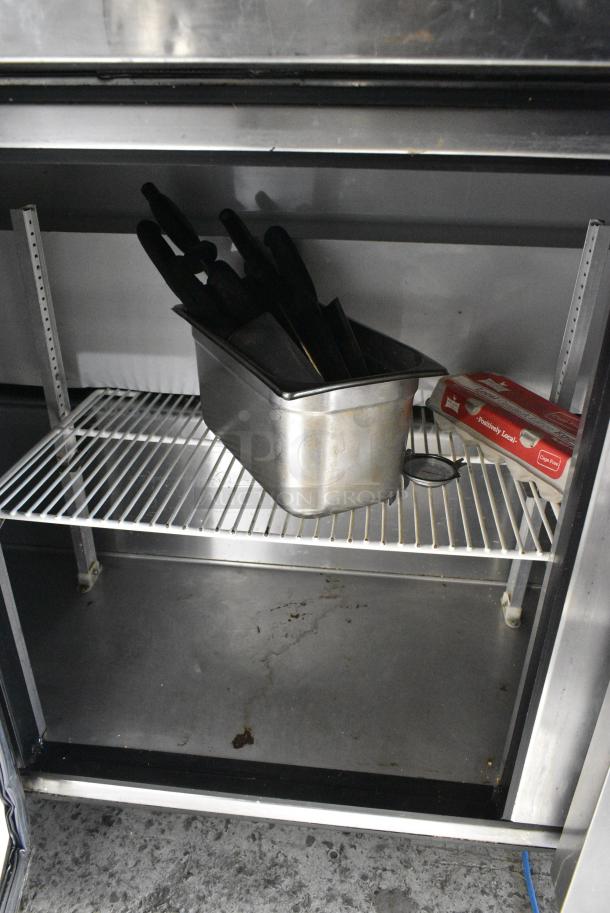 True TWT-72 Stainless Steel Commercial 3 Door Work Top Cooler on Commercial Casters. 115 Volts, 1 Phase. Tested and Does Not Power On - Image 5 of 7