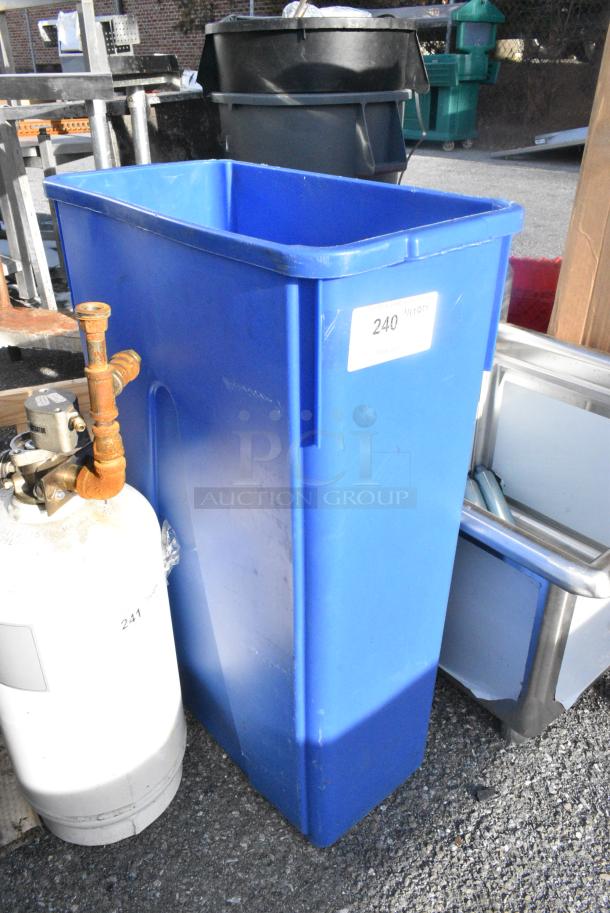 Blue Poly Slim Jim Trash Can. - Image 3 of 4