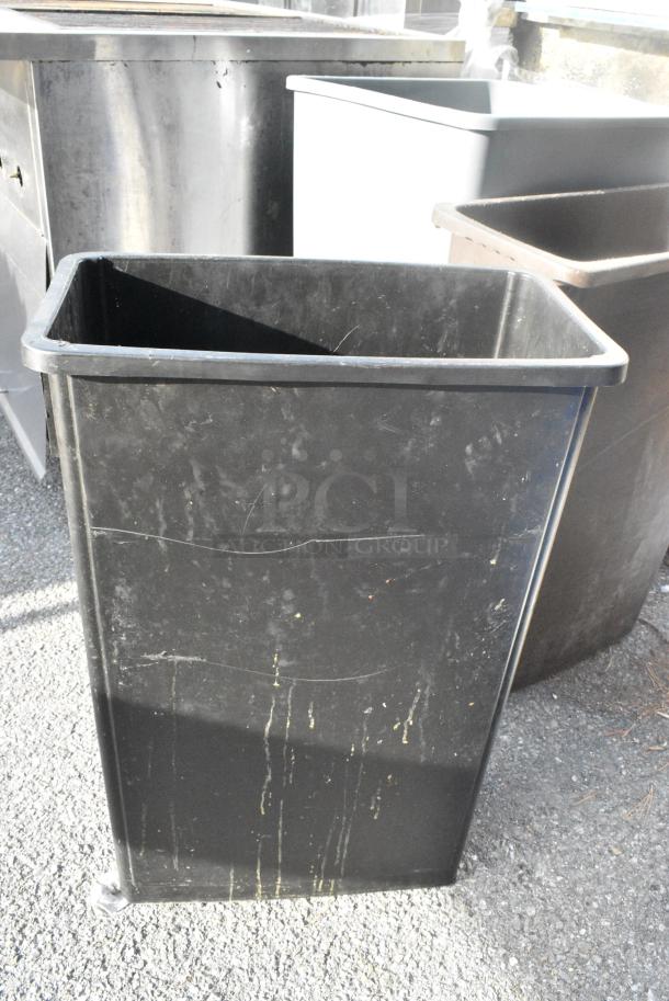 2 Poly Slim Jim Trash Cans. 2 Times Your Bid! - Image 2 of 5
