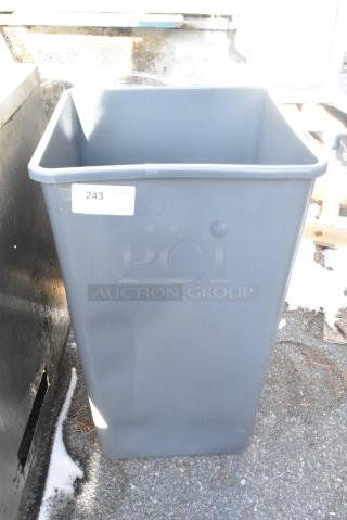 Poly Gray Trash Can