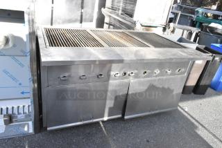 Stainless Steel Commercial Gas Powered Grill.