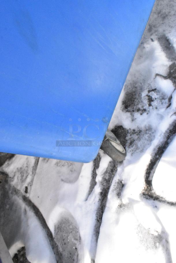 Blue Poly Bin on Commercial Casters w/ Contents Including Poly Clear Drop In Bins. - Image 2 of 4