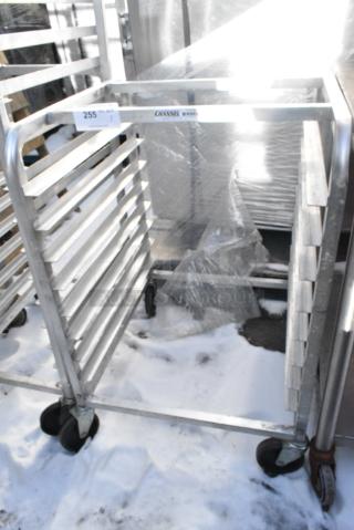 Channel ETPR-3S3 Metal Commercial Pan Transport Rack on Commercial Casters.