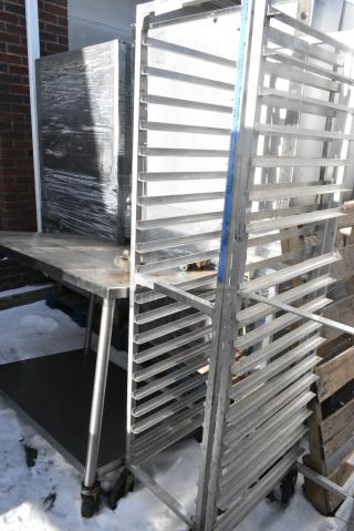 Newage Metal Commercial Pan Transport Rack on Commercial Casters.