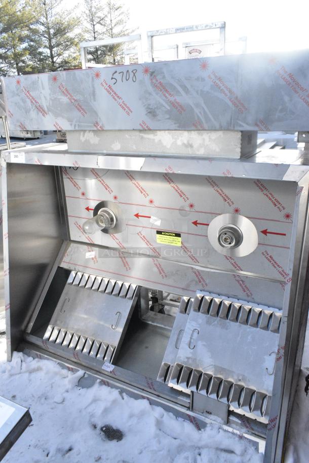 BRAND NEW SCRATCH AND DENT! 5' Accurex XXEW-T-60.00-S Stainless Steel Commercial Grease Hood w/ Return Air - Image 2 of 8