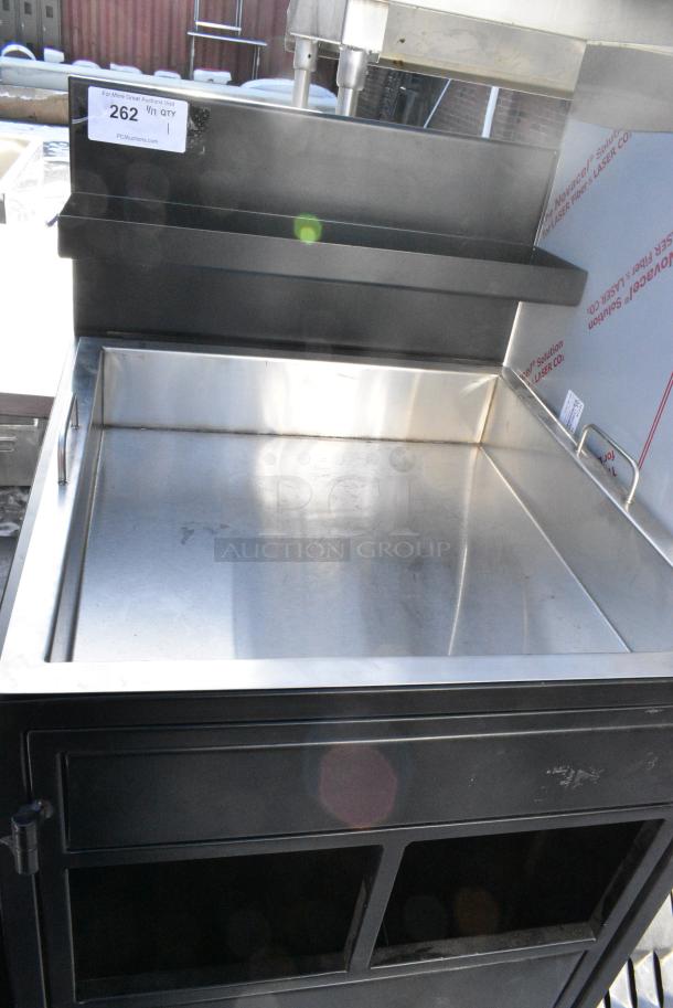 Black Metal Unit w/ Metal Pan and Door. - Image 3 of 5