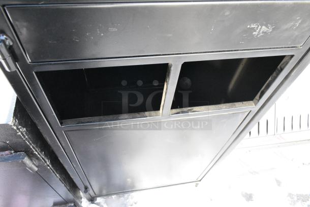 Black Metal Unit w/ Metal Pan and Door. - Image 4 of 5
