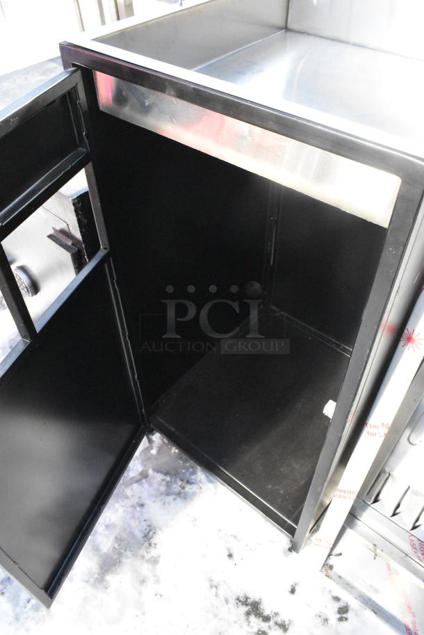 Black Metal Unit w/ Metal Pan and Door. - Image 5 of 5