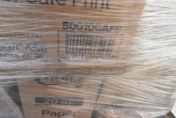 26 BRAND NEW! Boxes Including 347SPBD10WHG Visions 10" Square White Plastic Plate with Gold Bands - 120/Case, 303BWCOPB7 Acopa 7 oz. Bright White Oval Porcelain Coupe Bowl - 36/Case, 127P2B Choice Black Plastic Souffle Cup / Portion Cup - 2 oz. - 2500/Case, 128HD24COMBO Choice Heavy Duty 24 oz. Microwavable Translucent Plastic Deli Container and Lid Combo Pack - 240/Case, 2 Box 347RPBD10WHS Visions 10" White Plastic Plate with Silver Bands - 120/Case, 394325L Noble NexGen Powder-Free Disposable Blue Hybrid 3 Mil Thick Gloves - Large - 1000/Case, 127SB24COMBO Choice 24 oz. Clear Plastic Salad Bowl with Lid - 150/Case, 795PLAKFT1 EcoChoice Kraft PLA Lined Compostable #1 Take-Out Container 4 3/8" x 3 1/2" x 2 1/2" - 450/Case, 50020W Choice 20 oz. White Poly Paper Hot Cup - 600/Case, 50010CAFE Choice 10 oz. Cafe Print Poly Paper Hot Cup - 1000/Case, 500MF993B3C Choice 9" x 9" 3-Compartment Microwaveable Black Mineral-Filled Plastic Hinged Take-Out Container - 150/Case. 26 Times Your Bid! - Image 16 of 17
