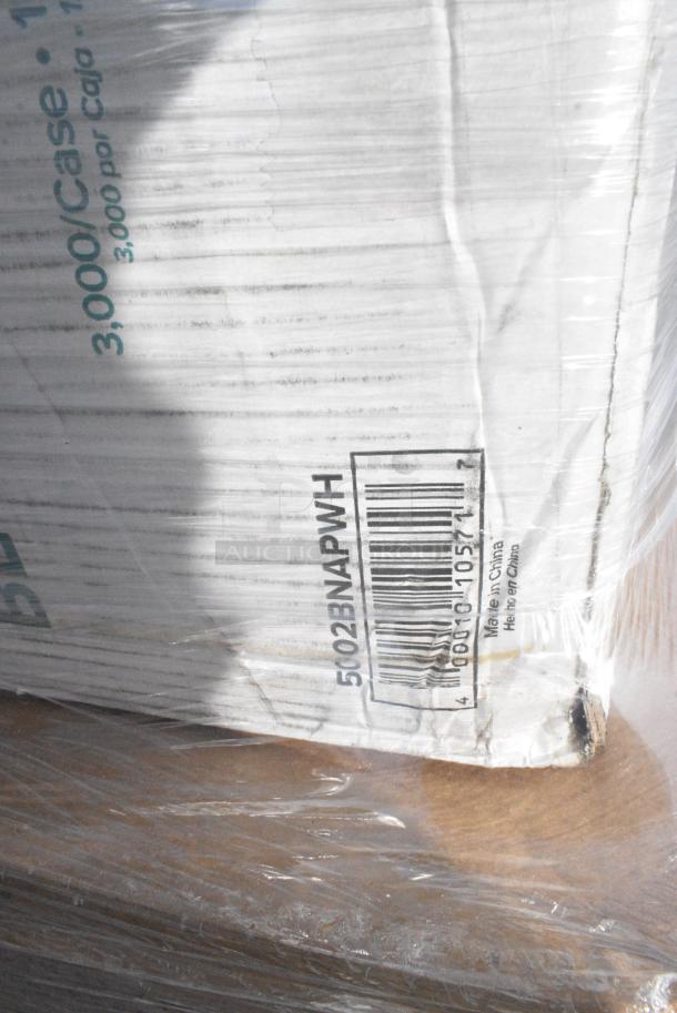 35 BRAND NEW! Boxes Including 788210086 Hoffmaster 210086 82" x 82" White Cellutex Tissue / Poly Paper Table Cover - 25/Case, 127CH16 Choice 16 oz. Clear RPET Hinged Deli Container - 200/Case, 485WPJ7BK EcoChoice 7 3/4" Jumbo Black Wrapped Paper Straw - 3200/Case, 394365XL Noble Products Powder-Free Disposable Clear Vinyl Gloves for Foodservice - Extra Large - 1000/Case, 347RP9CL Visions 9" Clear Plastic Plate - 240/Case,  347RP9CLSS Visions Wave 9" Clear Plastic Plate - 180/Case, 5002BNAPWH Choice 2-Ply White Beverage / Cocktail Napkin - 3000/Case, KKNIFEH Choice Black Heavy Weight Plastic Knife - 1000/Case. 35 Times Your Bid! - Image 12 of 15