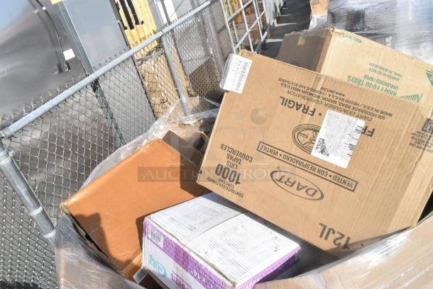 40 BRAND NEW! Boxes Including 4 Box 433NHT101H Choice 1/6 Standard Size White "Thank You" Medium-Duty Plastic T-Shirt Bag - 1000/Case, GET Urban Renewal 3 Gallon Stainless Steel / Triton Beverage Dispenser with Ice Chamber BEV-3GAL-SS, Everyday LED Flashlight, Dart 12JL Lids. 40 Times Your Bid! - Image 3 of 15