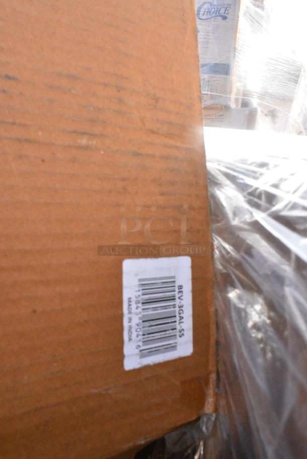 40 BRAND NEW! Boxes Including 4 Box 433NHT101H Choice 1/6 Standard Size White "Thank You" Medium-Duty Plastic T-Shirt Bag - 1000/Case, GET Urban Renewal 3 Gallon Stainless Steel / Triton Beverage Dispenser with Ice Chamber BEV-3GAL-SS, Everyday LED Flashlight, Dart 12JL Lids. 40 Times Your Bid! - Image 6 of 15