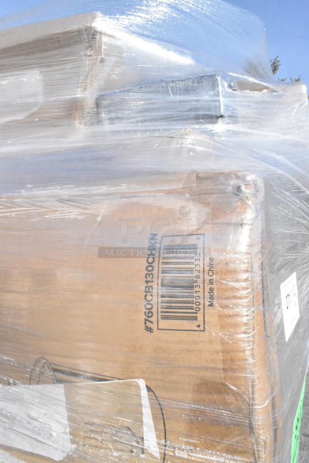 30 BRAND NEW! Boxes Including Dart 85HT3R 8" x 8" x 3" White Foam Three-Compartment Square Take Out Container with Perforated Hinged Lid - 200/Case, 500CC10 Choice 10 oz. Clear PET Plastic Cold Cup - 1000/Case, 760CB130CHKN Choice 130 oz. Chicken Bucket with Lid - 120/Case, 43301CUPC Choice 1-Compartment Clear PET Plastic Cupcake / Muffin Container - 400/Case, 500MFT Lavex Natural Brown Kraft M-Fold (Multifold) Towel - 4000/Case, Solo 626TS Clear Flat Lid with Straw Slot - 1000/Case. 30 Times Your Bid! - Image 8 of 12