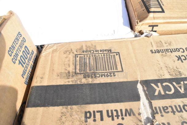 18 BRAND NEW! Boxes Including Fold-Pak SmartServ 16SSPRINTM 16 oz. Printed Chinese / Asian Microwavable Paper Take-Out Container - 500/Case, Dart 6PWCR Concorde 6" White Non-Laminated Round Foam Plate - 1000/Case, 129MCS38B Choice Containers, Huhtamaki Chinet 20990 StrongHolder 2 Cup Carrier with Large Tray - 100/Case, Assure 190F1728 Pitco PP10606 Equivalent 17 1/2" x 28" Heavy-Duty Flat Style Filter Paper - 100/Box, 485WJ10WH Choice 10 1/4" Jumbo Red and White Striped Wrapped Straw - 2000/Case. 18 Times Your Bid! - Image 8 of 11