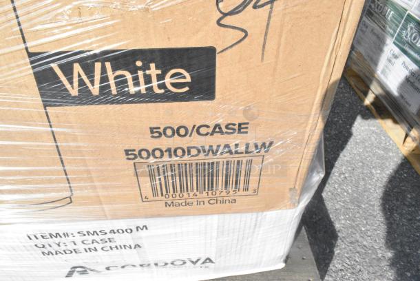 26 BRAND NEW! Boxes Including 500CC9 Choice 9 oz. Clear PET Customizable Plastic Squat Cold Cup - 1000/Case, 50010DWALLW Choice 10 oz. White Smooth Double Wall Paper Hot Cup - 500/Case, SMS400M Cordova White C-Max Standard Weight Poly 3-Layer Propylene Coveralls With Elastic Wrists, Hood, and Boots - Medium - 25/Case, 500TW12 Choice 12 oz. Translucent Thin Wall Plastic Cold Cup - 1000/Case, 50020W Choice 20 oz. White Poly Paper Hot Cup - 600/Case, 130BKFKSNH Choice Black Heavy Weight Wrapped Polystyrene Plastic Cutlery Pack with Napkin - 500/Case. 26 Times Your Bid! - Image 8 of 14