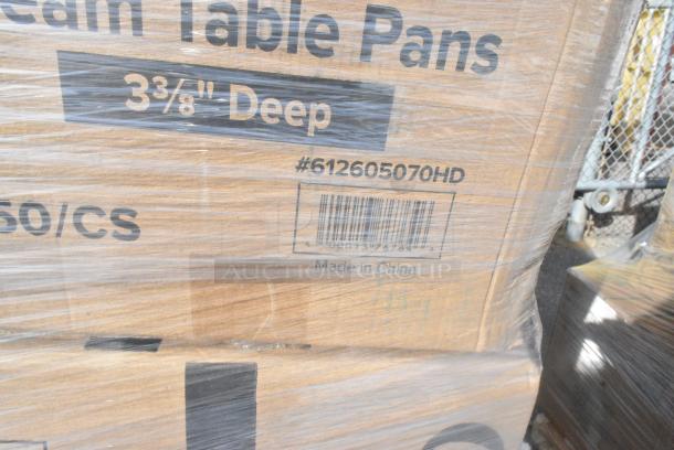 35 BRAND NEW! Boxes Including 5001RT800N Lavex 8" Natural Kraft Hardwound Paper Towel, 800 Feet / Roll - 6/Case, 500L1020B Choice Black Hot Paper Cup Travel Lid for 10-24 oz. Standard Cups and 8 oz. Squat Cups - 1000/Case, 128HD8COMBO Choice Heavy Duty 8 oz. Microwavable Translucent Plastic Deli Container and Lid Combo Pack - 240/Case, 485UPJ7BK EcoChoice 7 3/4" Black Jumbo Unwrapped Paper Straw - 4800/Case, 612605070HD Choice Full Size Heavy-Duty Foil Steam Table Pan Deep 3 3/8" Depth - 50/Case, 795PTOKFT4 Choice Kraft Microwavable Folded Paper #4 Take-Out Container 7 3/4" x 5 1/2" x 3 1/2" - 160/Case, 795KFT32RNPE Choice 32 oz. Round Kraft PE-Lined Microwavable Take-Out Container 5 15/16" x 3" - 300/Case, 966UPWIDEB OneUp by Choice White 2-Ply Wide Interfold 6 1/2" x 8 1/2" Dispenser Napkin - 6000/Case, 433NHT309 Choice 1/6 Standard Size Clear Unprinted Standard-Duty Plastic T-Shirt Bag - 1000/Case, 2 Box 130TRAY16 Visions Black PET Plastic 16" Thermoform Catering / Deli Tray - 25/Case, 347RP10WHSS Visions Wave 10" White Plastic Plate - 144/Case. 35 Times Your Bid! - Image 10 of 19