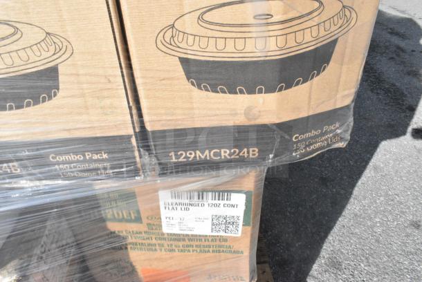 30 BRAND NEW! Boxes Including 433BR12BGC Choice 12 lb. Natural Kraft Paper Bag - 500/Case, 130WHFORKH Choice White Heavy Weight Polystyrene Plastic Fork - 1000/Case, 966TALLFLDN Choice Kraft Natural Tall-Fold 6" x 13" Dispenser Napkin - 8000/Case, 129MCR24B Choice 24 oz. Black Round Microwavable Heavy Weight Container with Lid 7 1/4" - 150/Case, CH12DEF Dart ClearPac SafeSeal 12 oz. Tamper-Resistant, Tamper-Evident Hinged Container with Flat Lid - 200/Case, 127P400C Choice 4 oz. Clear Plastic Souffle Cup / Portion Cup - 2500/Case, 500TW35 Choice 3.5 oz. Translucent Thin Wall Plastic Cold Cup - 2500/Case, 500TO963 Choice 9" x 6" x 3" Microwaveable 1-Compartment Black / Clear Plastic Hinged Container - 100/Case, 347TCL10 Choice 10 oz. Clear PET Plastic Cold Cup - 1000/Case, 760SOUP16PBL Choice 6 - 16 oz. Clear Plastic Soup / Food Cup Lid - 1000/Case, 128HD16COMBO Choice Heavy Duty 16 oz. Microwavable Translucent Plastic Deli Container and Lid Combo Pack - 240/Case, 127RDTFLBULK Choice Microwavable Translucent Customizable Recessed Fit Deli Lid - 500/Case. 30 Times Your Bid! - Image 8 of 19