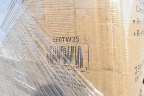 30 BRAND NEW! Boxes Including 433BR12BGC Choice 12 lb. Natural Kraft Paper Bag - 500/Case, 130WHFORKH Choice White Heavy Weight Polystyrene Plastic Fork - 1000/Case, 966TALLFLDN Choice Kraft Natural Tall-Fold 6" x 13" Dispenser Napkin - 8000/Case, 129MCR24B Choice 24 oz. Black Round Microwavable Heavy Weight Container with Lid 7 1/4" - 150/Case, CH12DEF Dart ClearPac SafeSeal 12 oz. Tamper-Resistant, Tamper-Evident Hinged Container with Flat Lid - 200/Case, 127P400C Choice 4 oz. Clear Plastic Souffle Cup / Portion Cup - 2500/Case, 500TW35 Choice 3.5 oz. Translucent Thin Wall Plastic Cold Cup - 2500/Case, 500TO963 Choice 9" x 6" x 3" Microwaveable 1-Compartment Black / Clear Plastic Hinged Container - 100/Case, 347TCL10 Choice 10 oz. Clear PET Plastic Cold Cup - 1000/Case, 760SOUP16PBL Choice 6 - 16 oz. Clear Plastic Soup / Food Cup Lid - 1000/Case, 128HD16COMBO Choice Heavy Duty 16 oz. Microwavable Translucent Plastic Deli Container and Lid Combo Pack - 240/Case, 127RDTFLBULK Choice Microwavable Translucent Customizable Recessed Fit Deli Lid - 500/Case. 30 Times Your Bid! - Image 12 of 19